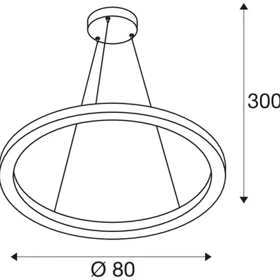 Luminaire suspendu LED SLV ONE 80 DALI 35W 2200lm 3000/4000K Ø800×30mm noir 