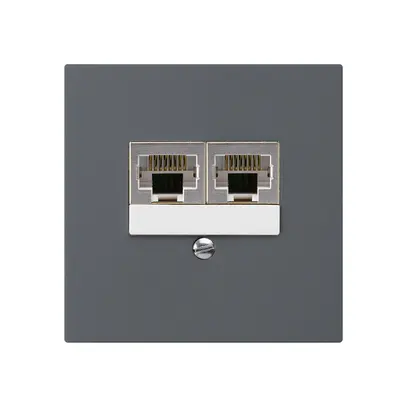 Boîte ENC kallysto 2×RJ45s anthracite parallèle 