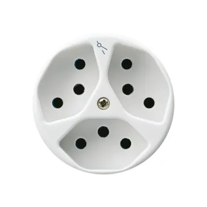Insert pour prise ENC basico 3×type 13S blanc 