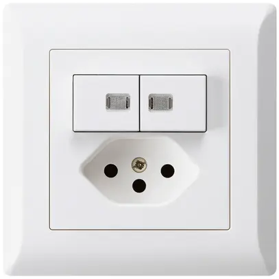 Combinaison lumineuse ENC 2×A-R/1P+T13 blanc kallysto.line 2 lentilles 