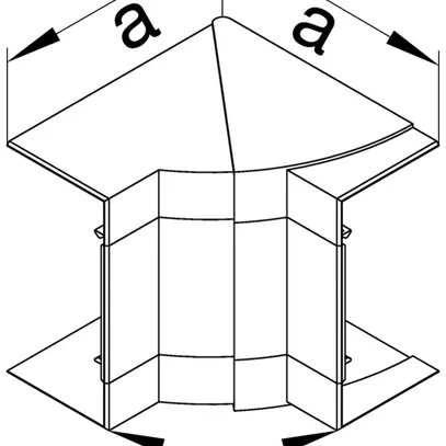 Inneneck tehalit BR 68×130mm Oberteil 80mm halogenfrei verkehrsweiss 