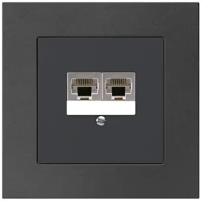 Boîte ENC kallysto.pro 2×RJ45s noir parallèle 