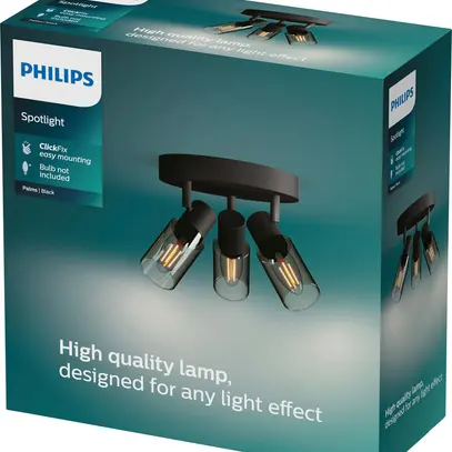 Spot Philips Palms E14 3×25W 245×196mm nero 