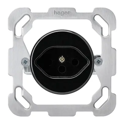 Inserto per presa INC basico tipo 13 placca di fissaggio nero protezione bambini 