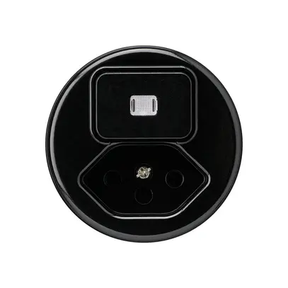 Inserto per combinazione luminosa A-R/1L+tipo 13 nero basico protezione bambini 
