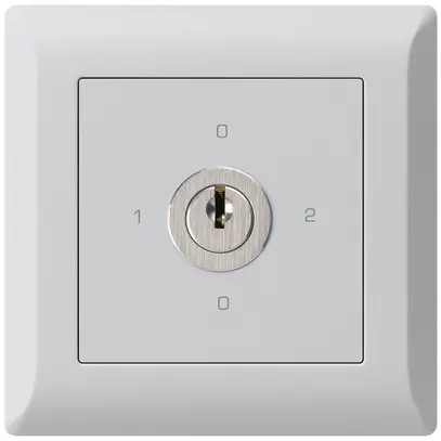 Interruttore rotativo INC kallysto.line 2/1L grigio chiaro con serratura Kaba 8 
