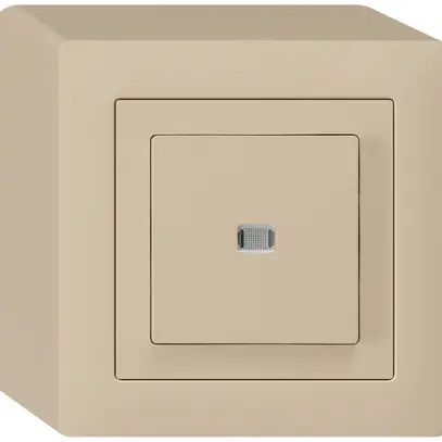 Interruttore pulsante luminoso AP kallysto 6/1L beige 