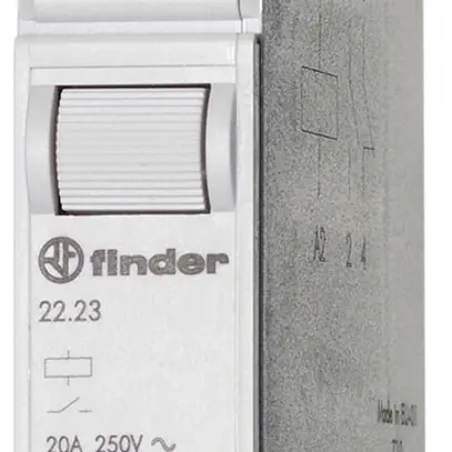 Relè di comando AMD Finder 22.23, 1Ch+1R 20A/12VDC AgSnO2 115Ω 1.25W, 1UM 