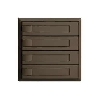 Pulsante INC KNX 4×EDIZIOdue coffee RGB senza LED con inserto carta 