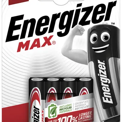 Pila alcalina Energizer Max AAA LR03 1.5V blister a 4pezzi 
