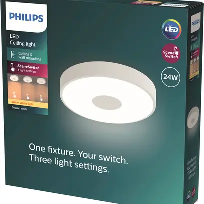 Plafoniera LED Philips Coiner 24W 2700lm 2700K Ø389mm bianco 