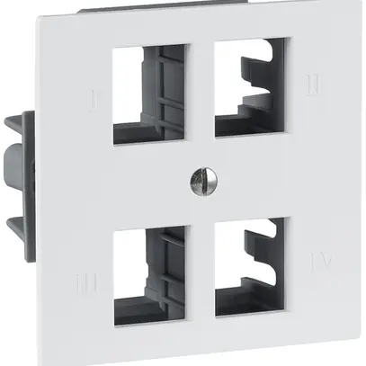 Prise de raccordement R&M 4×RJ45 spécial pour cat.5/6 blanc 