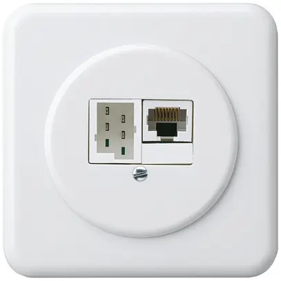 Scatola di raccordo INC basico 1×RJ45u+1×TT83 bianco 