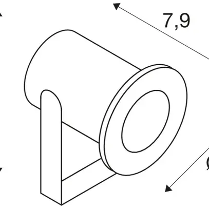 Proiettore LED DASAR PROJECTOR PRO, 230VAC 5W 300lm 3000K IP67 acciaio pregiato 