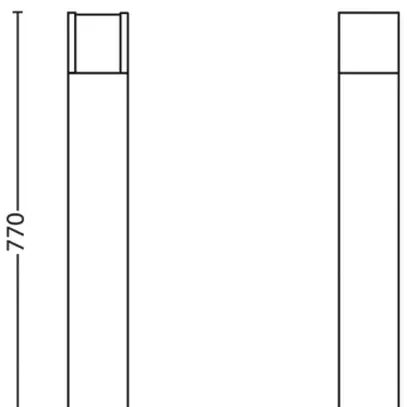 Borne lumineuse LED Philips Arbour 800lm 3000K IP44 770mm anthracite 
