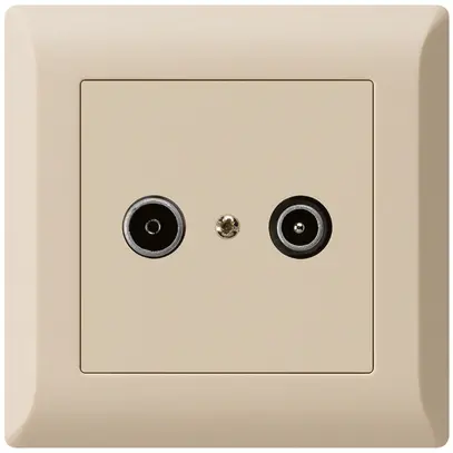 Prise de passage ENC kallysto.line R/TV 14dB beige 