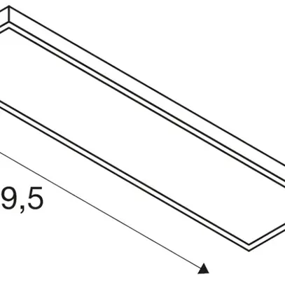 Plafoniera LED SLV PANEL CL 45W 3400lm 4000K 90° UGR<19 1200×300mm argento 