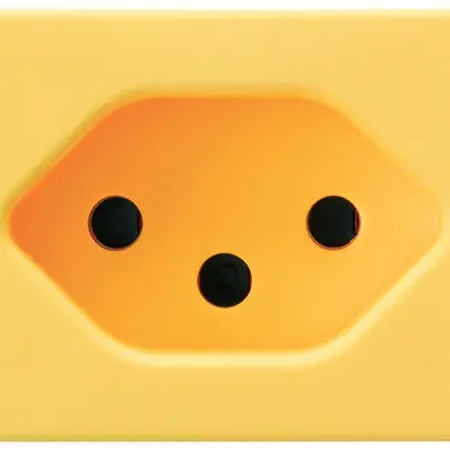 Prise INC FLF Hager type 13 jaune bornes à vis 
