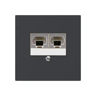 Boîte ENC kallysto 2×RJ45s noir parallèle 