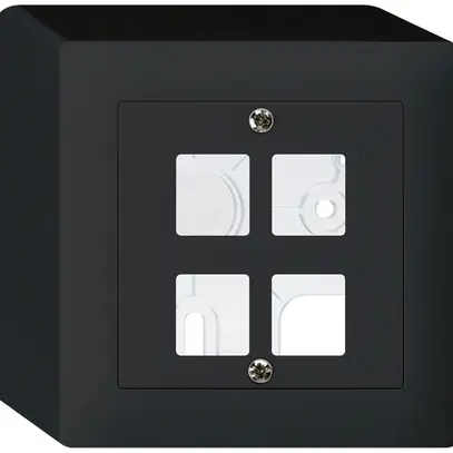 Kit frontale AP kallysto Q per 4 moduli nero 