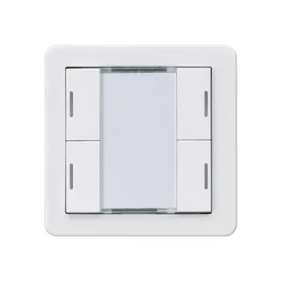 Pulsante Hager basico A KNX quadruplo LED bianco 