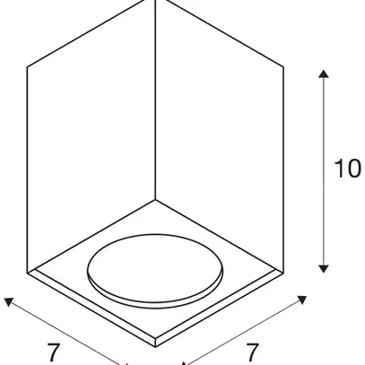 Plafonnier SLV ALTRA DICE CL GU10 35W 70×70×100mm noir 
