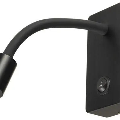 Lampada a muro LED SLV PIPOFLEX, 4W 200lm 3000K IP20 nero 