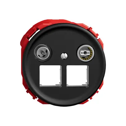 Prise multimédia TV-R STANDARDdue SNAPFIX® EASYNET p.2×RJ45 S-One 4dB no 