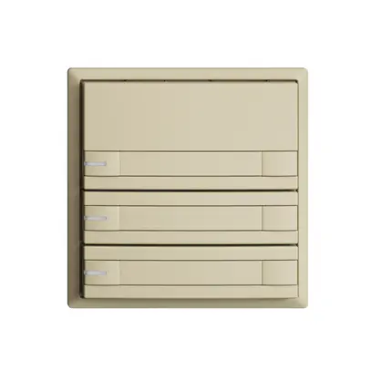 Poussoir ENC KNX 3× EDIZIOdue vanille RGB avec LED avec insert papier 