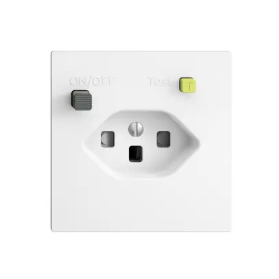 UP-Steckdose EDIZIOdue T23 FI 30mA F, shutter, weiss 