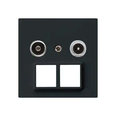 Presa multimedia kallysto R/TV montaggio A 14dB 2GHz nero 