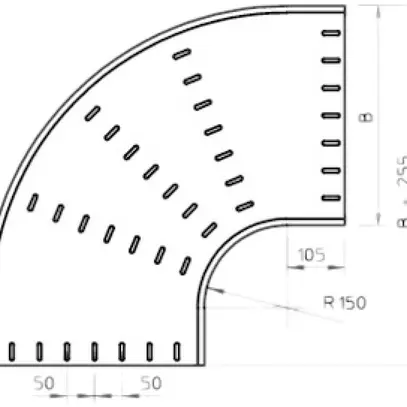 Coude MKS 90° 110×500mm zingué à chaud par immersion 
