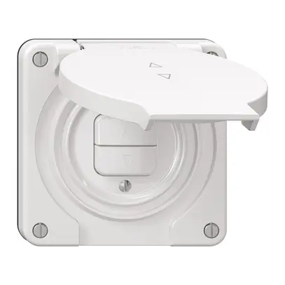 Interrupteur pour stores NEVO N.CO 1-canal, profondeur 18 mm, 87×87 mm, blanc 