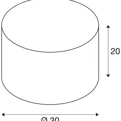 Paralume SLV FENDA, Ø300×200mm nero/rame 