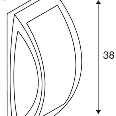Lampada a muro SLV MERIDIAN 2, E27 25W IP54 antracite 