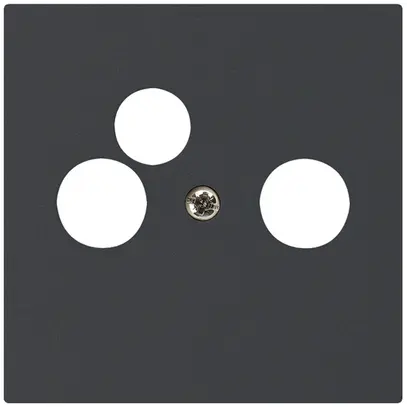 Plaque frontale kallysto noir pour R/TV-NET 60×60mm 