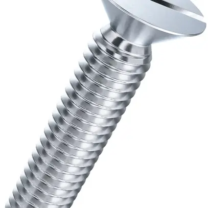 Vis à tête fraisée M6×25mm DIN 963A, zingué chromaté 
