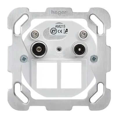 Inserto per presa multimedia Hager R/TV montaggio F 14dB 2GHz 