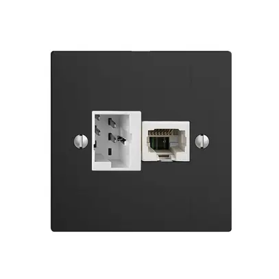 Scatola INC 1×TT,1×RJ45/u 4P EDIZIOdue ITplus ITM nero 