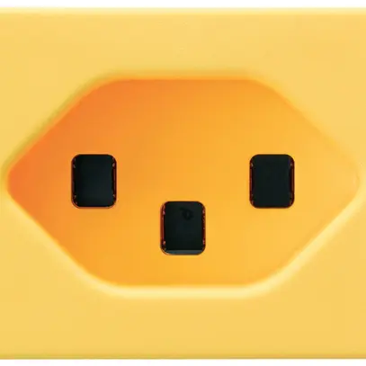 Presa INS FLF Hager tipo 23 giallo con morsetti a innesto 