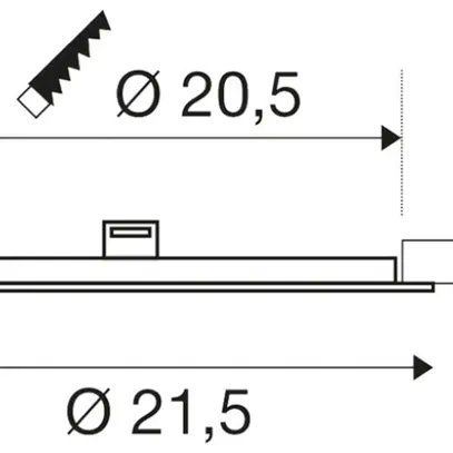 Plafonnier LED INC SLV SENSER 24 ROUND 500mA 13W 1200lm 3000K 205mmØINC bc 