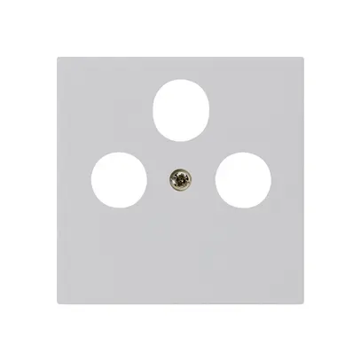 Placca frontale kallysto grigio chiaro per R/TV/SAT 60×60mm 