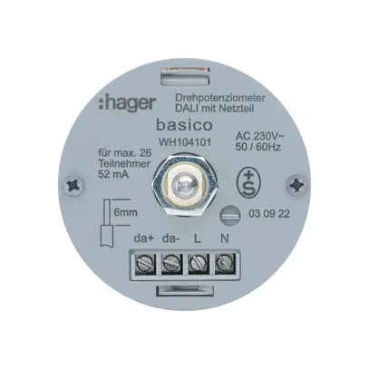 Intérieur pour variateur rotatif Hager DALI E 