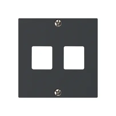 Plaque frontale HMS kallysto pour 2 modules noir 