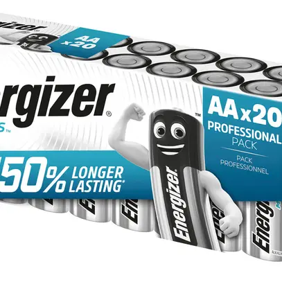 Pila alcalina Energizer Max Plus AA LR6 1.5V, box a 20 pezzi 