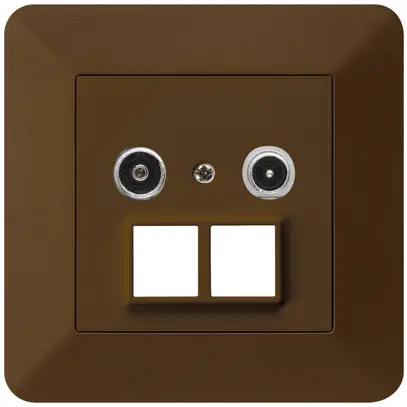 Prise multimédia ENC kallysto.trend R/TV 4dB 2GHz brun 