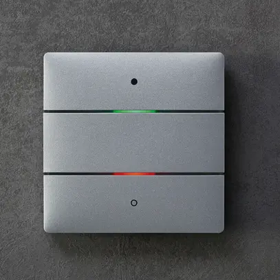Sensore pulsante INC KNX Theben iON 102, 2 volte, c.sensore d.temp., argento 