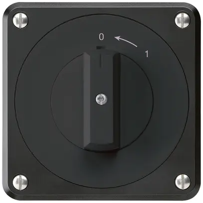 Contatto rotativo INC robusto IP55 nero 1P 