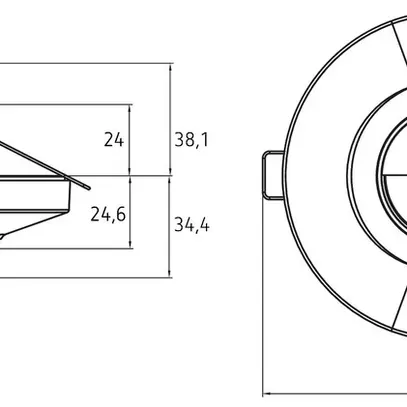 Rilevatore di movimento INC/INS Theben LUXA 103-100, 360°, acustica, bianco 