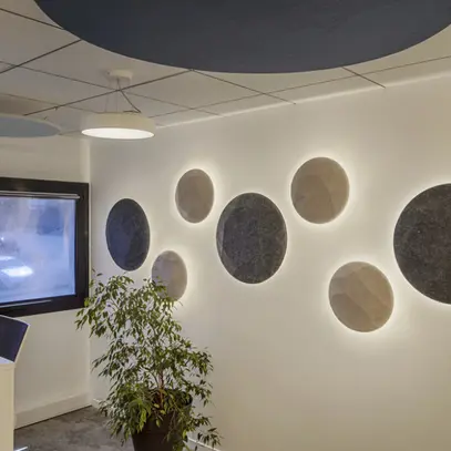 Abat-jour SLV MANA SHADE ROUND 40 Ø400mm feutre/aluminium gris 